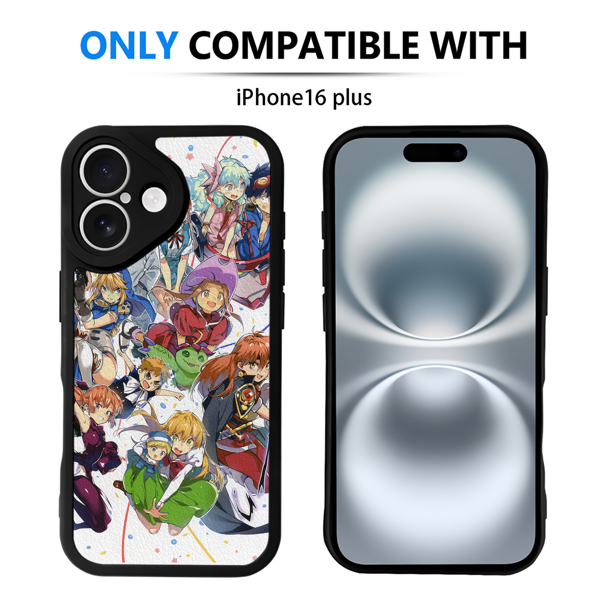 （画像用） Digimon デジタルモンスター/デジモン 【iPhone 16シリーズ対応】シリコンスマホケース（レザー調） 材質：シリコン